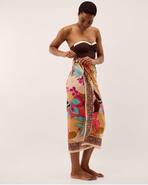 Monsoon Iris Floral Print Sarong - Multicolour
