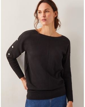 Monsoon Bria Batwing Jumper Black