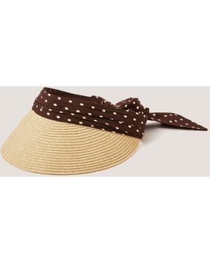 Monsoon Blake Polka Dot Sun Visor - Natural