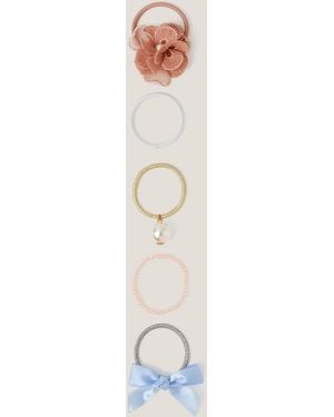 Monsoon 5-pack Flower Bow Hair Bands - Natural