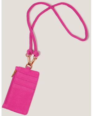 Monsoon Card Holder Lanyard Pink