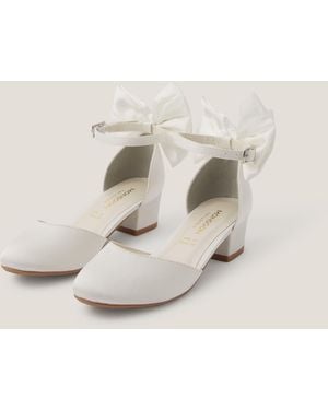 Monsoon Sara Bow Two Part Heels Ivory - Natural