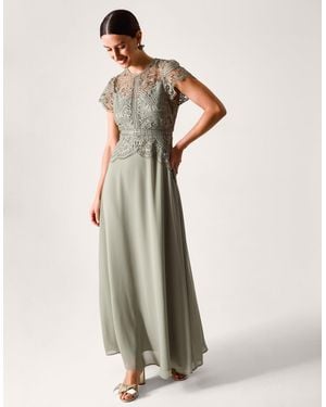 Monsoon Monica Lace Bridesmaid Dress Green