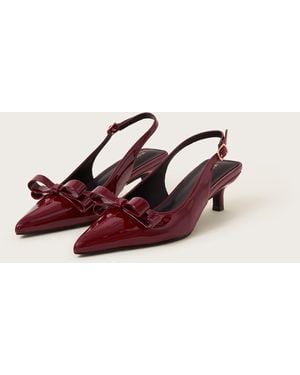 Monsoon Mira Patent Slingback Heels Red - Pink