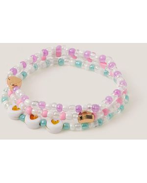 Monsoon 3-pack Beaded Friendship Bracelets - Pink