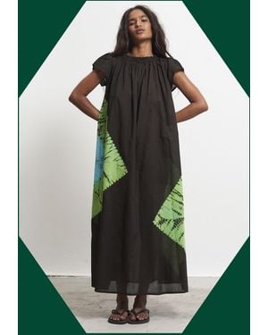 Monsoon Par & Escala Agus Artisanal Print Maxi Dress Black - Green