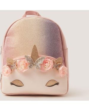 Monsoon Unicorn Glitter Backpack - Pink