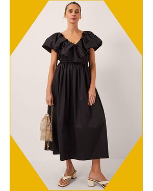 Monsoon Devotion Twins Deos Frill Maxi Dress Black