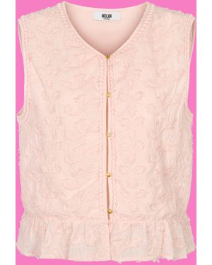 Monsoon Moliin Ditte Embroidered Vest Top Pink