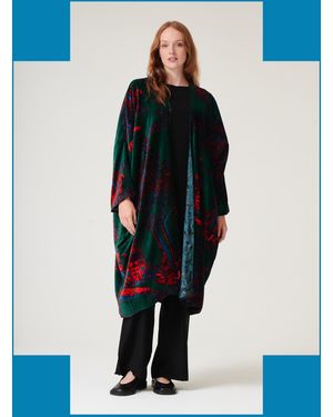 Monsoon One Hundred Stars Pagoda Forest Long Velvet Jacket - Blue