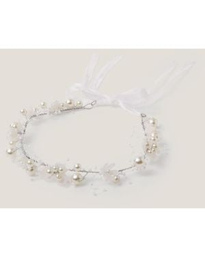 Monsoon Pearl Flower Crown - Natural