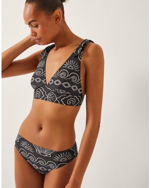 Monsoon Macie Shell Print Bikini Bottoms Black