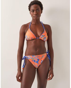 Monsoon Kaia Floral Triangle Bikini Top Orange - Red