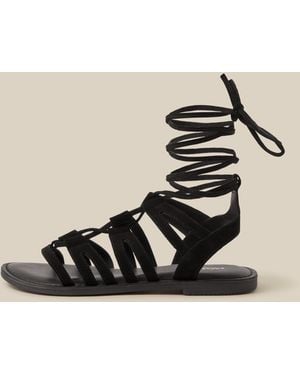 Monsoon Greta Suede Gladiator Sandals Black