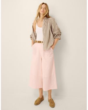 Monsoon Drew High Waist Culottes Pink - Natural