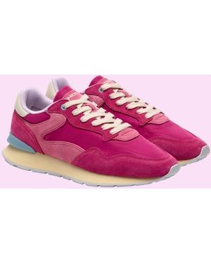 Monsoon Hoff City Suede Trainers Pink