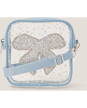 Monsoon Clear Bow Confetti Crossbody Bag - Blue