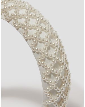 Monsoon Pearl Beaded Headband - White