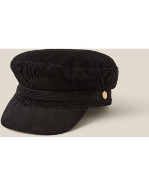 Monsoon Lana Corduroy Baker Boy Hat - Black