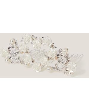 Monsoon Flower Girl Tiara Comb - Natural