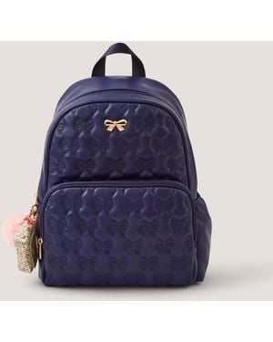 Monsoon Bow Quilted School Backpack - Blue
