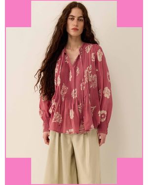 Monsoon East Kris Hand Batik Blouse Pink - Red