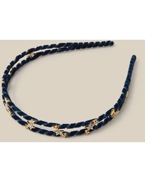 Monsoon Star Embellished Double Twist Headband - Natural
