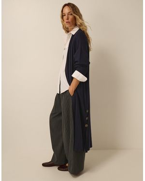 Monsoon Sadie Knit Longline Cardigan - Natural