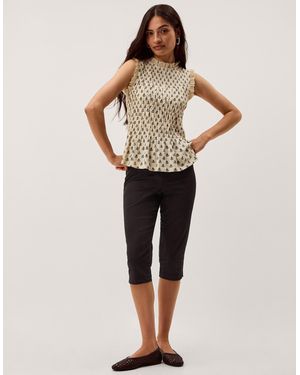 Monsoon Catalina Capri Trousers Black - Red