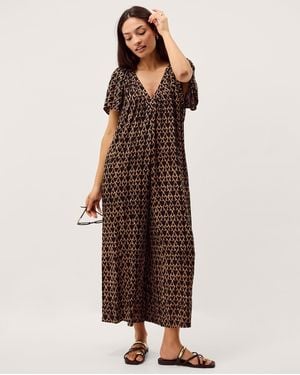 Monsoon Arti Print Wide Leg Jumpsuit - Brown