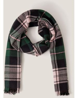 Monsoon Sarah Check Scarf Pink - Black