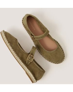 Monsoon Dede Faux Suede Espadrille Flats - Natural