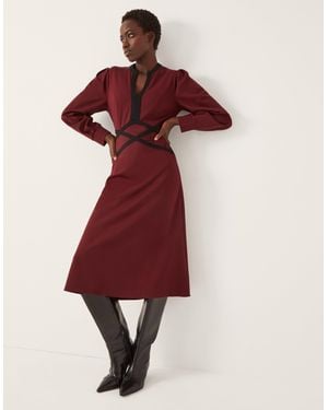 Monsoon Julia Jersey Midi Dress - Red