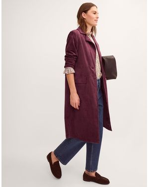 Monsoon Tove Faux Suede Coat Red