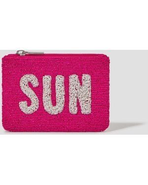 Monsoon 'sun' Beaded Coin Purse - Pink