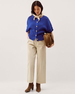 Monsoon Sienna Short Sleeve Cardigan - Blue