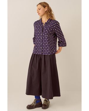 Monsoon East Aimi Printed Shirt Blue - Purple