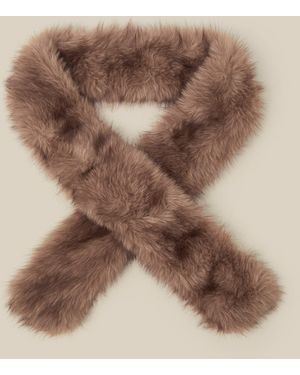 Monsoon Esta Faux Fur Skinny Scarf - Brown