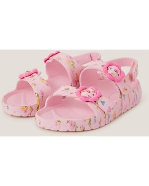 Monsoon Floral Eva Buckle Sandals Pink