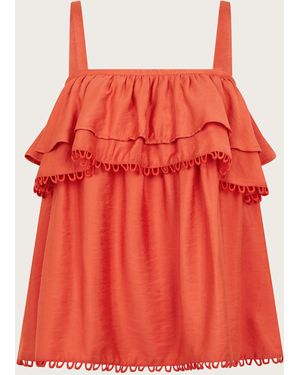 Monsoon Aesha Frill Cami Top Orange - Red