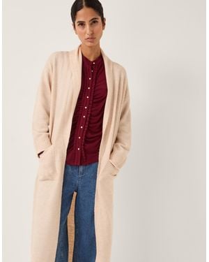 Monsoon Sacha Longline Cardigan Camel - Natural