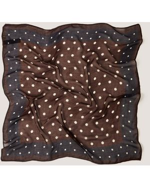 Monsoon Polka Dot Square Scarf - Brown