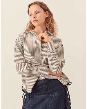 Monsoon East Katya Tailored Striped Shirt Multi - Natural