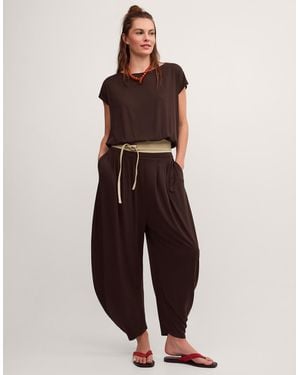Monsoon Dilly Short Sleeve Jersey Jumpsuit Brown