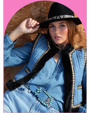 Monsoon Wild Isco Embellished Waistcoat Blue