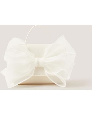 Monsoon Organza Bow Bag Ivory - Natural