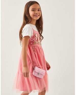 Monsoon Mini Glitter Satchel Bag - Pink
