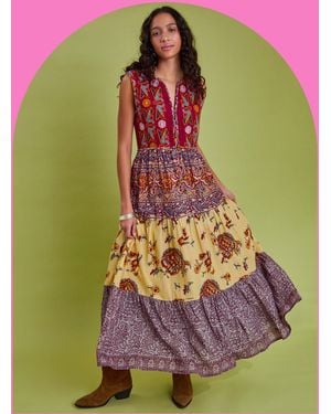 Monsoon Maison Hotel Eugenie Mixed Print Maxi Dress Multi - Multicolour