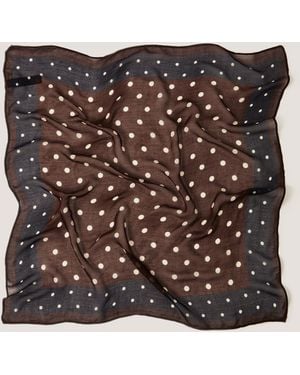 Monsoon Polka Dot Square Scarf - Brown