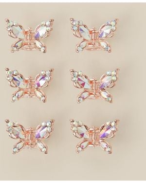 Monsoon 6-pack Bridesmaid Butterfly Claw Clips Pink - Natural